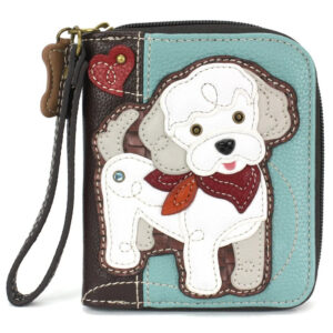 Zip-Around Wallet - Poodle A-blue