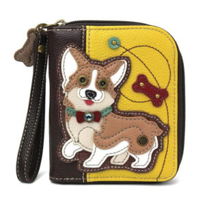 Zip-Around Wallet - Corgi - mustard