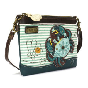 MiniCrossbody - Teal Crab - teal stripe - Imagen 3