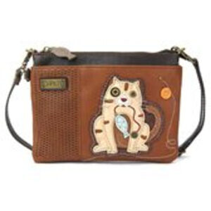 LaserCut MiniCrossbody - Cat - brown