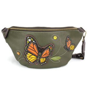Fanny Pack - Monarch Butterfly- Olive