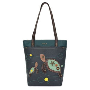 Alternative view of Deluxe Everyday Tote - Turtles - navy